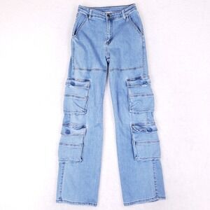 United WeStand Multi-Pocket Cargo Jeans 5 Blue